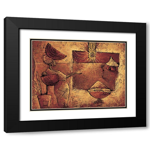 La 5eme case Black Modern Wood Framed Art Print with Double Matting by Vital, Isabelle