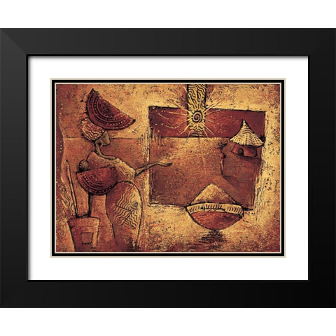 La 5eme case Black Modern Wood Framed Art Print with Double Matting by Vital, Isabelle