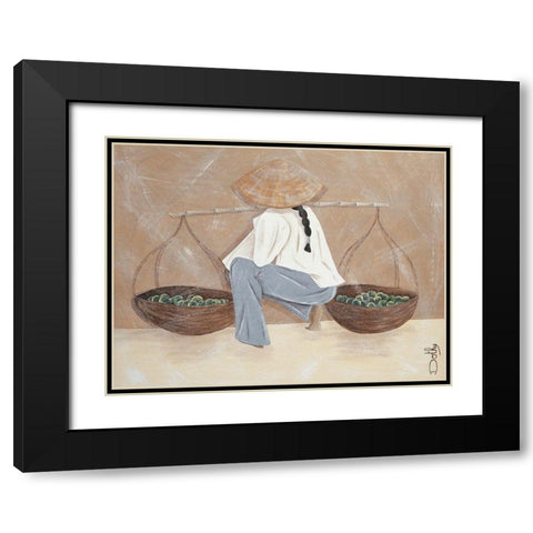 La recolte Black Modern Wood Framed Art Print with Double Matting by Dothy