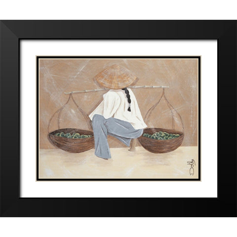 La recolte Black Modern Wood Framed Art Print with Double Matting by Dothy