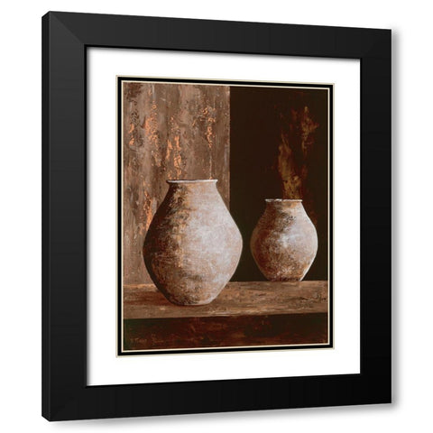 Origine II Black Modern Wood Framed Art Print with Double Matting by Flaud, Beatriz