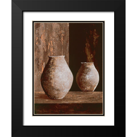 Origine II Black Modern Wood Framed Art Print with Double Matting by Flaud, Beatriz