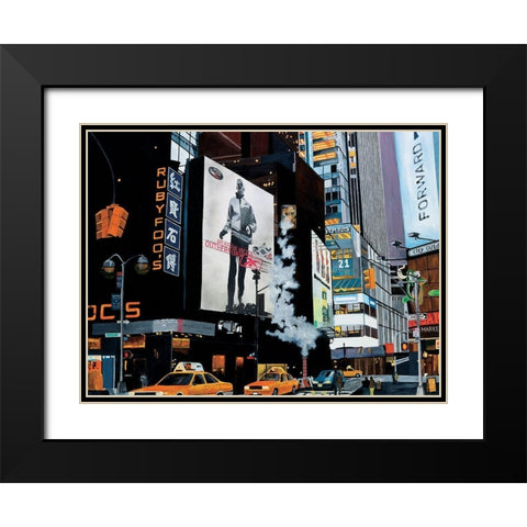Reebock Black Modern Wood Framed Art Print with Double Matting by Toque, Harry