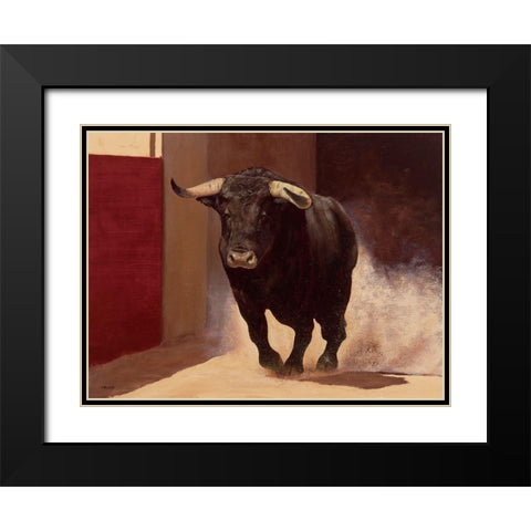 A Galopar Black Modern Wood Framed Art Print with Double Matting by Louis, Ch.