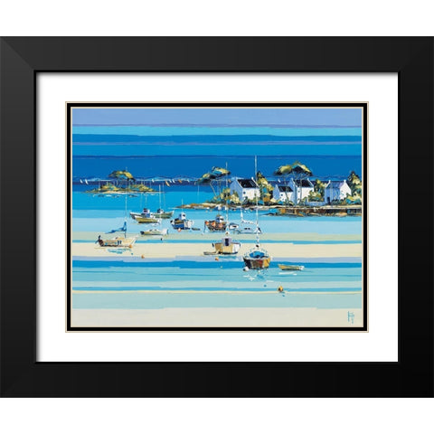 Presquile I  Black Modern Wood Framed Art Print with Double Matting by Kerfily