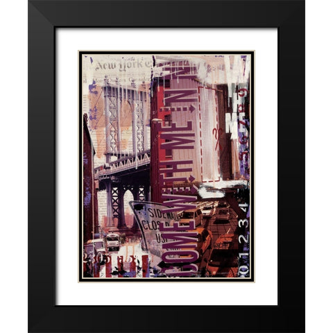 Come with me Black Modern Wood Framed Art Print with Double Matting by Gachaga, Vincent