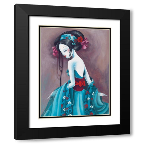 Jadepearls Black Modern Wood Framed Art Print with Double Matting by Sybile