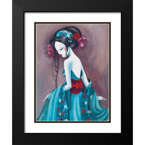 Jadepearls Black Modern Wood Framed Art Print with Double Matting by Sybile