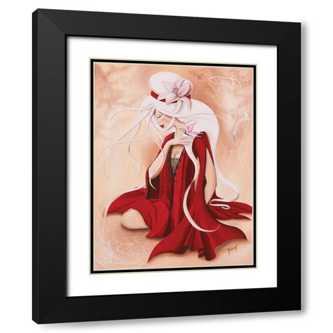 Lilou in Red Black Modern Wood Framed Art Print with Double Matting by Rhumeur, Aurelie
