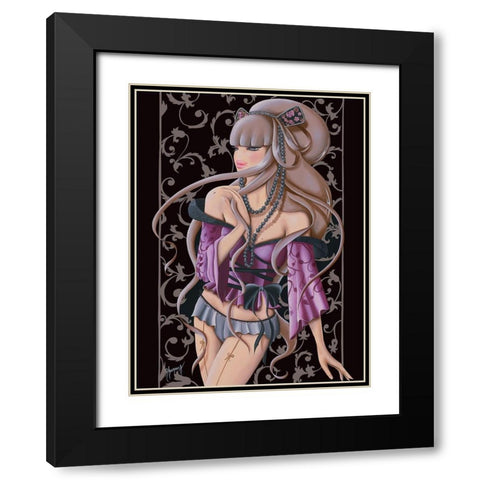 Dolce Lilou Black Modern Wood Framed Art Print with Double Matting by Rhumeur, Aurelie