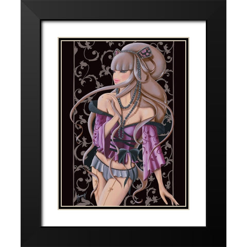 Dolce Lilou Black Modern Wood Framed Art Print with Double Matting by Rhumeur, Aurelie