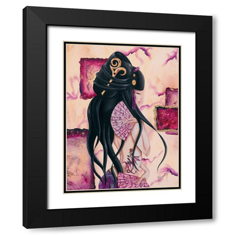 Dragon Lilou I Black Modern Wood Framed Art Print with Double Matting by Rhumeur, Aurelie