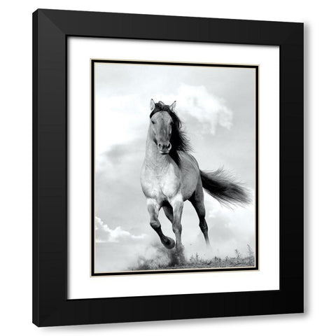 CriniÃ¨re au Vent Black Modern Wood Framed Art Print with Double Matting by Blonde Attitude