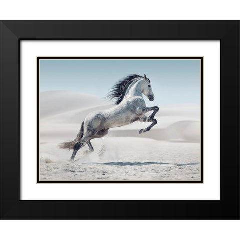 LIndomptable Black Modern Wood Framed Art Print with Double Matting by Blonde Attitude