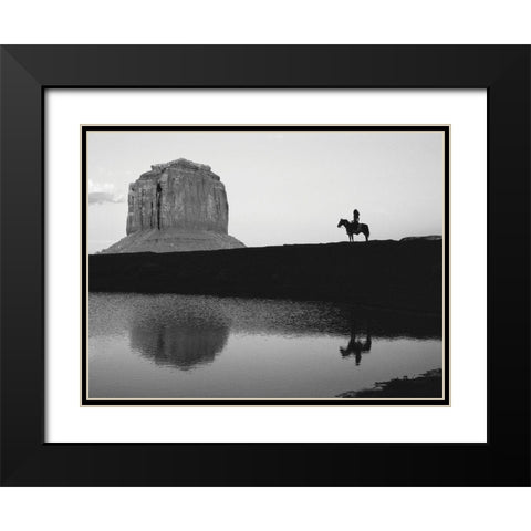 Indian Black Modern Wood Framed Art Print with Double Matting by Braun Studio