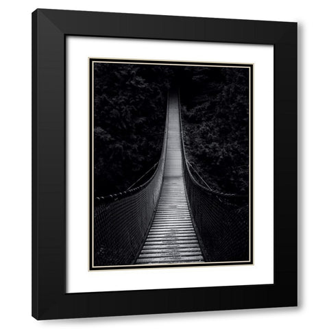 Bridge for nowhere Black Modern Wood Framed Art Print with Double Matting by Braun Studio
