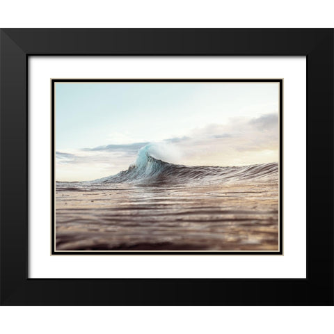Vague Black Modern Wood Framed Art Print with Double Matting by BRAUN Studio