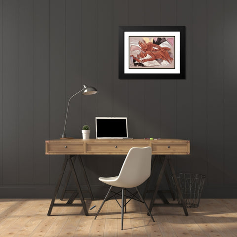 Good Morning Black Modern Wood Framed Art Print with Double Matting by Farel, Pierre