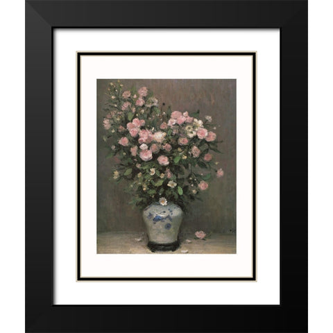 Rosiers Black Modern Wood Framed Art Print with Double Matting by DYF