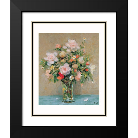 Le bouquet de Corinne Black Modern Wood Framed Art Print with Double Matting by DYF