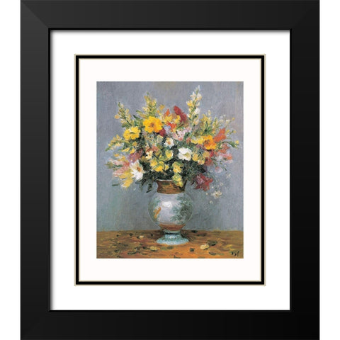 Bouquet dautomne Black Modern Wood Framed Art Print with Double Matting by DYF