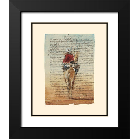 Sur le dromadaire (etude) Black Modern Wood Framed Art Print with Double Matting by Letestu, Yann