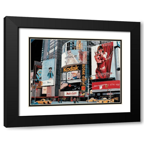 Elektra Black Modern Wood Framed Art Print with Double Matting by Toque, Harry