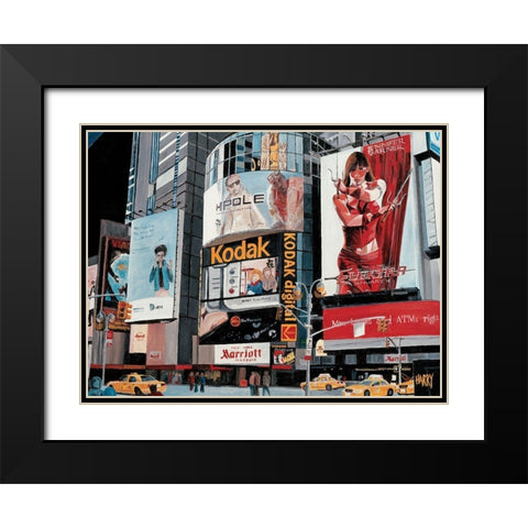 Elektra Black Modern Wood Framed Art Print with Double Matting by Toque, Harry