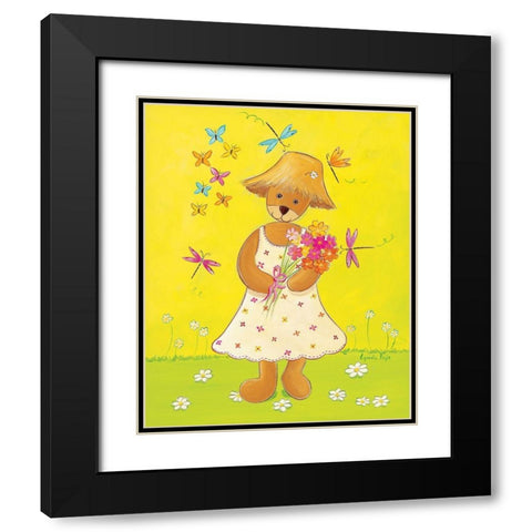 La copine du jardinier Black Modern Wood Framed Art Print with Double Matting by Fays, Lynda