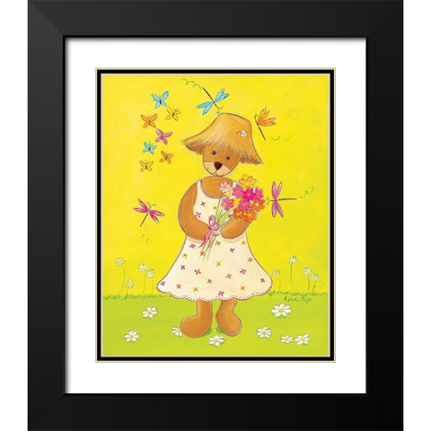 La copine du jardinier Black Modern Wood Framed Art Print with Double Matting by Fays, Lynda