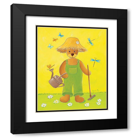 Le jardinier Black Modern Wood Framed Art Print with Double Matting by Fays, Lynda
