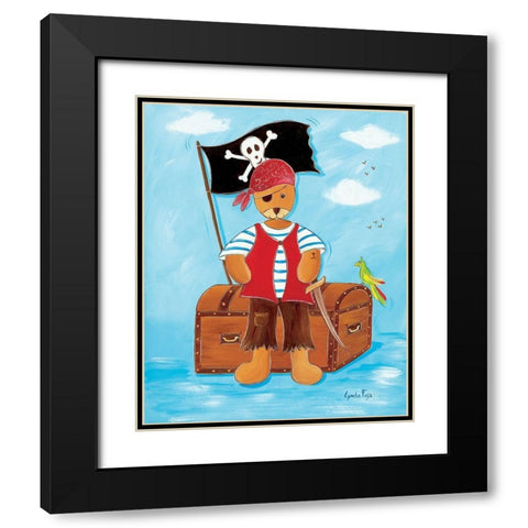 Le pirate Black Modern Wood Framed Art Print with Double Matting by Fays, Lynda