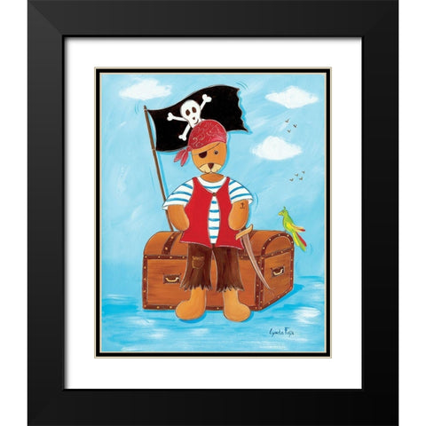 Le pirate Black Modern Wood Framed Art Print with Double Matting by Fays, Lynda