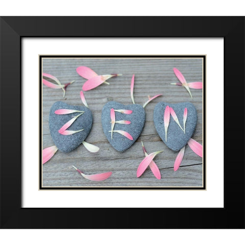 Zen I Black Modern Wood Framed Art Print with Double Matting by BRAUN Studio