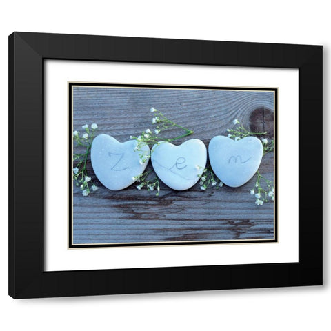 Zen II Black Modern Wood Framed Art Print with Double Matting by BRAUN Studio