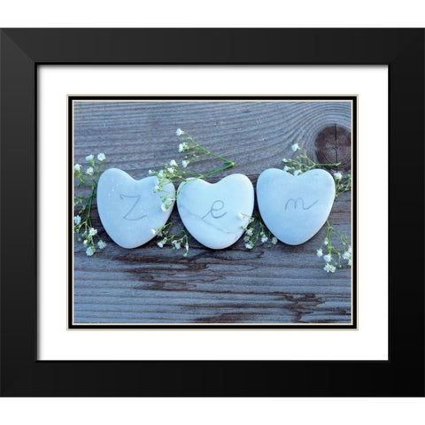 Zen II Black Modern Wood Framed Art Print with Double Matting by BRAUN Studio