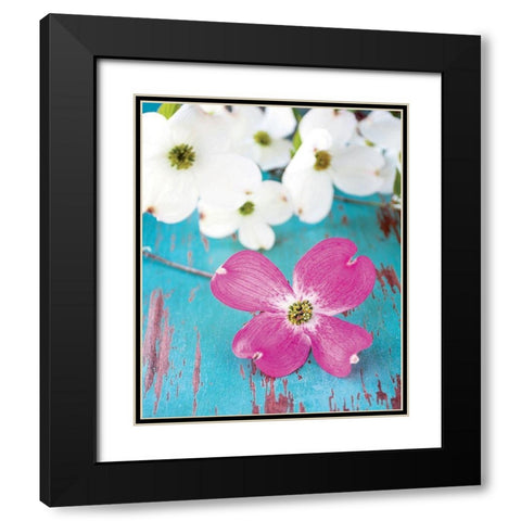 Fleurs du matin Black Modern Wood Framed Art Print with Double Matting by Fox, Susan