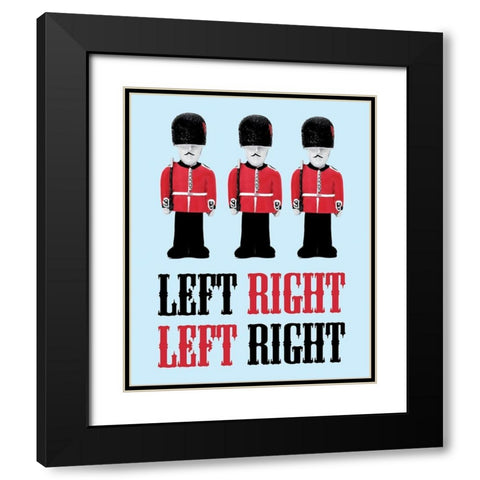 Left Right Black Modern Wood Framed Art Print with Double Matting by BRAUN Studio