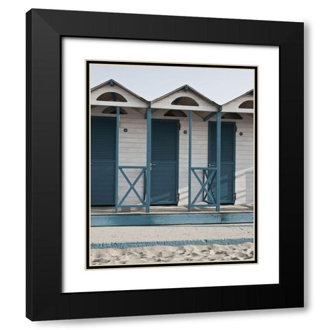 Plage 1 Black Modern Wood Framed Art Print with Double Matting by Braun Studio