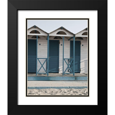 Plage 1 Black Modern Wood Framed Art Print with Double Matting by Braun Studio