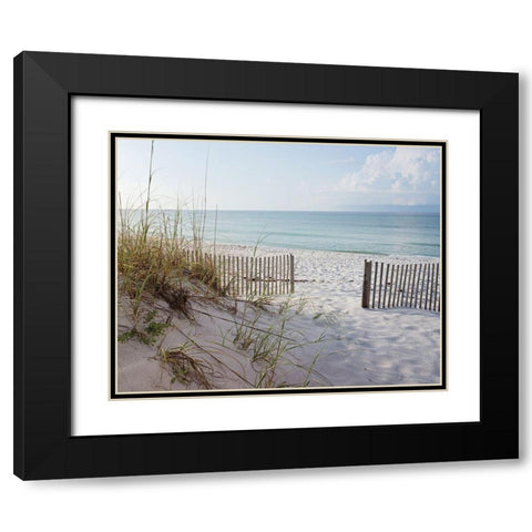 Plage 12 Black Modern Wood Framed Art Print with Double Matting by Braun Studio