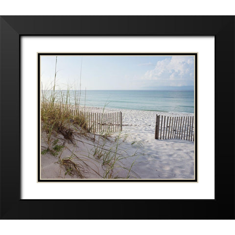Plage 12 Black Modern Wood Framed Art Print with Double Matting by Braun Studio