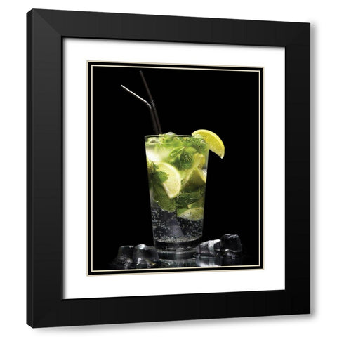 Mojito 1 Black Modern Wood Framed Art Print with Double Matting by Braun Studio
