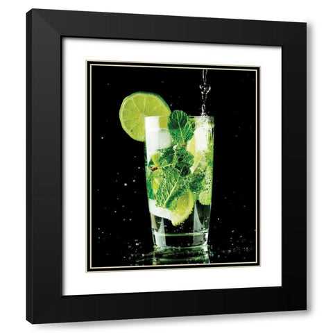 Mojito 3 Black Modern Wood Framed Art Print with Double Matting by Braun Studio