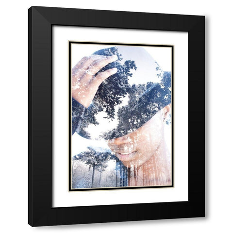 Chapeau et nature Black Modern Wood Framed Art Print with Double Matting by Braun Studio