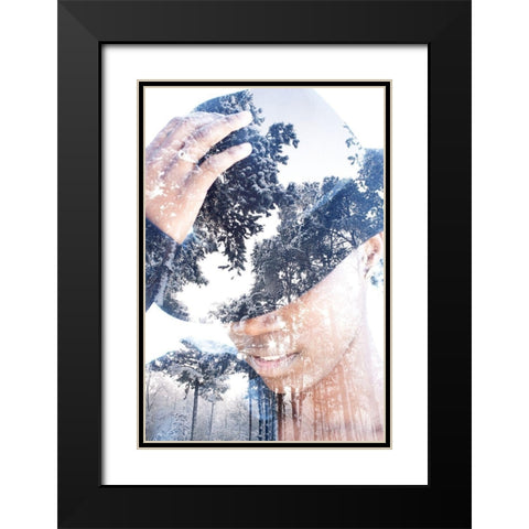 Chapeau et nature Black Modern Wood Framed Art Print with Double Matting by Braun Studio