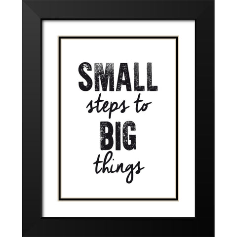 Small steps Black Modern Wood Framed Art Print with Double Matting by Braun Studio