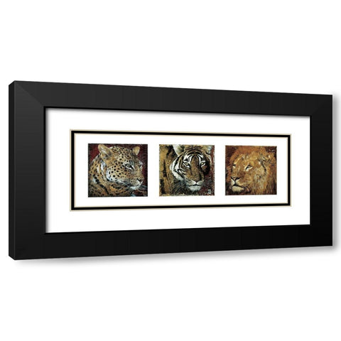 Composition Fauves Black Modern Wood Framed Art Print with Double Matting by Arietti, Fabienne