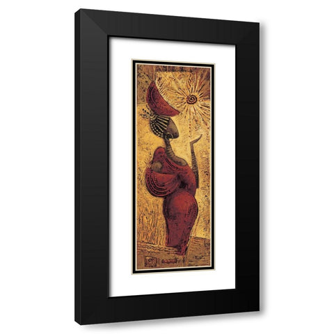 Respire Black Modern Wood Framed Art Print with Double Matting by Vital, Isabelle
