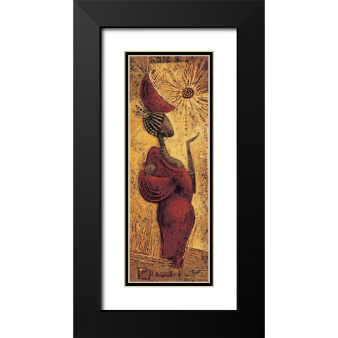 Respire Black Modern Wood Framed Art Print with Double Matting by Vital, Isabelle